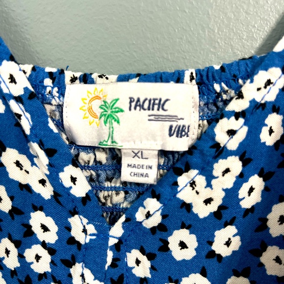 Pacific Vibes Dress Summer Beachy Floral XL - Picture 3 of 5